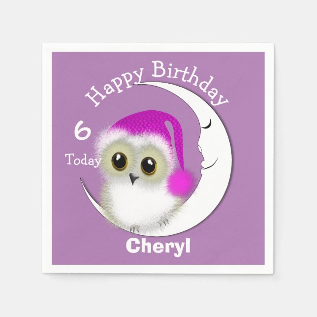 Serviettes En Papier Sabot de nuit Fuzzy Personnalisé (Devant)