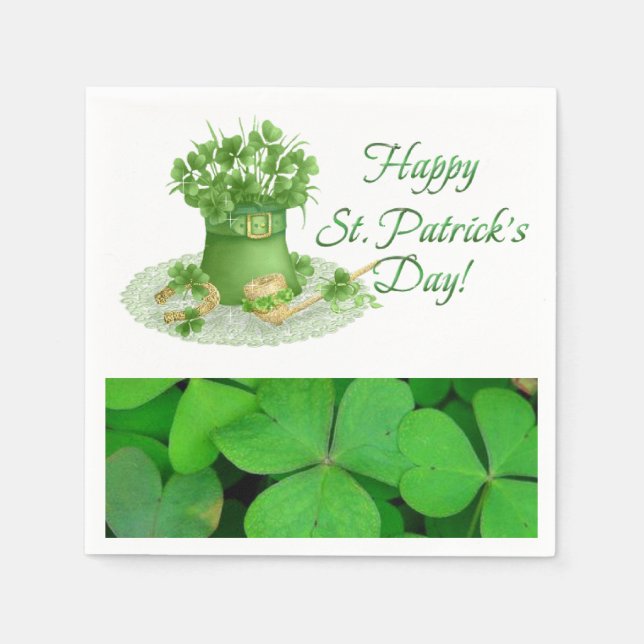 Serviettes en papier Saint-Patrick (Devant)