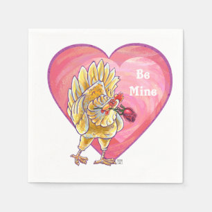 Serviettes En Papier Saint-Valentin au poulet