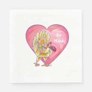 Serviettes En Papier Saint-Valentin de poulet