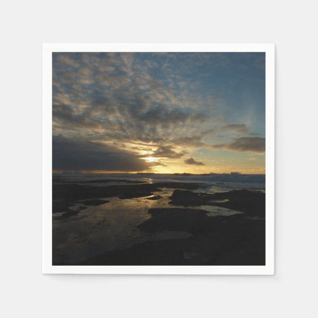 Serviettes En Papier San Diego Sunset III Superbe paysage californien (Devant)