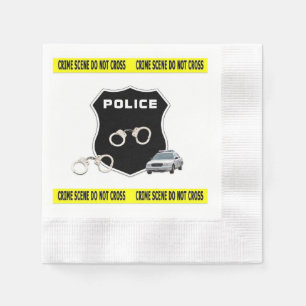Serviettes En Papier Scène policière