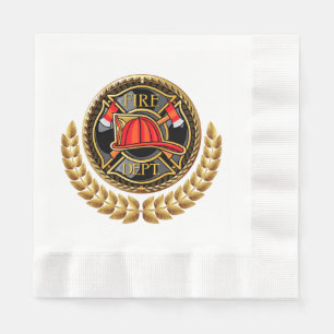 Serviettes En Papier Service d'incendie Napkin
