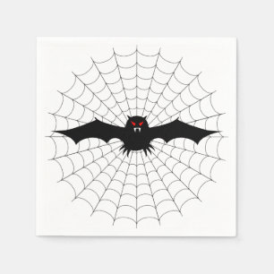 Serviettes En Papier Serviette de Halloween/toile et batte d'araignée