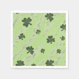 Serviettes En Papier Serviette de papier de shamrock de cocktail vert