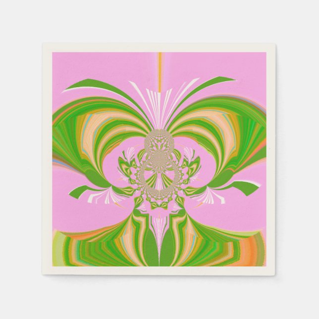 Serviettes En Papier Serviettes à motif chic rose audacieux (Devant)