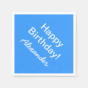 Serviettes En Papier Serviettes d'anniversaire personnalisées en couleu