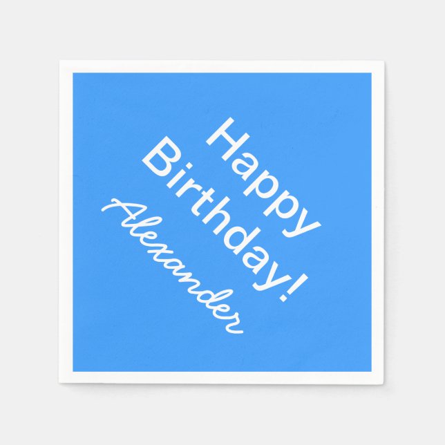 Serviettes En Papier Serviettes d'anniversaire personnalisées en couleu (Devant)