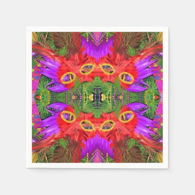 Serviettes En Papier serviettes de cocktail de mardi gras (Devant)