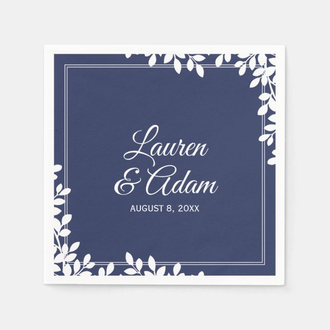 Serviettes En Papier Serviettes de cocktail Woodsy | Cadre feuille (min (Devant)