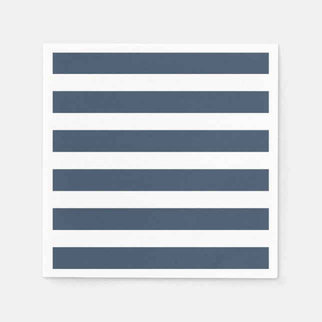 Serviettes En Papier Serviettes de la partie Bleu de la marine moderne  (Devant)