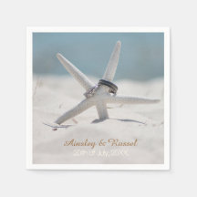 Serviettes de mariage Starfish Beach