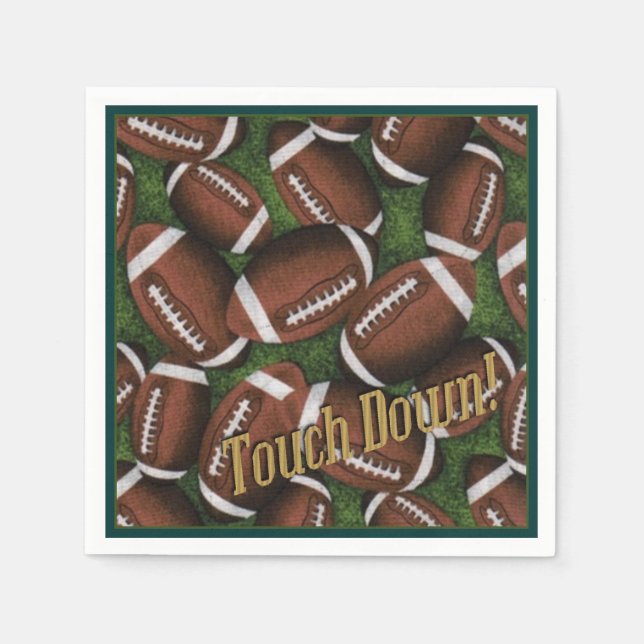 Serviettes En Papier Serviettes de Motif de football (Devant)