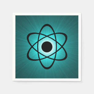 Serviettes En Papier Serviettes de papier atomiques ringardes, Teal