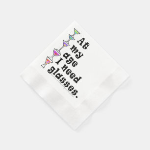 Serviettes En Papier SERVIETTES DE PAPIER de COCKTAIL - à mon âge j'a