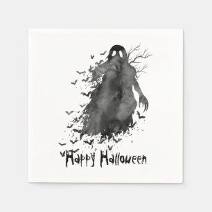 Serviettes En Papier Serviettes de papier de Halloween de fantôme