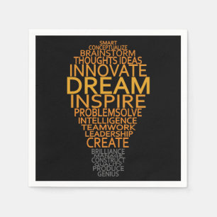 Serviettes En Papier Serviettes de papier inspirées d'ampoule