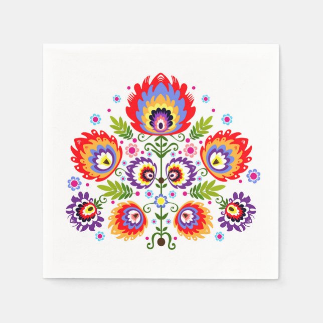 Serviettes En Papier serviettes folkloriques (Devant)