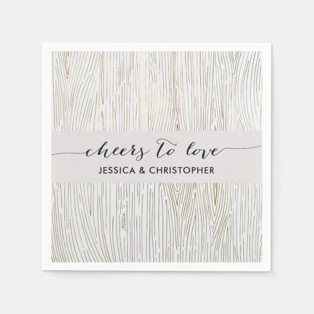 Serviettes En Papier Serviettes Rustique Chic Gold (Devant)