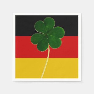 Serviettes En Papier Shamrock du drapeau irlandais allemand Clover St P
