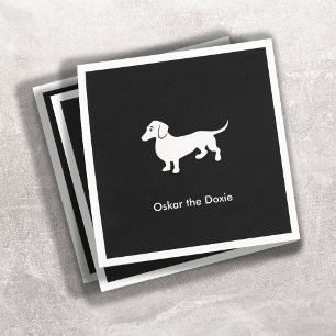 Serviettes En Papier Simple personnalisable Dachshund