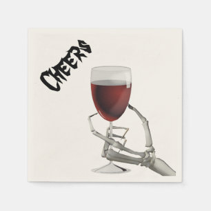 Serviettes En Papier Skeleton Halloween Halloween Cocktail Papier à coc