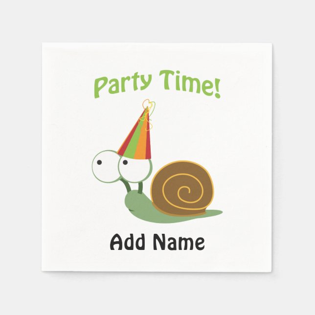 Serviettes En Papier Snail de fin de partie (Devant)