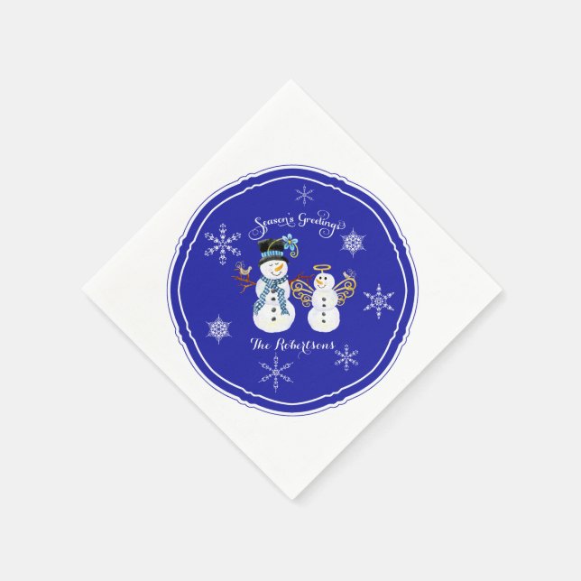 Serviettes En Papier Snowman Snow Angel Snowflake Fête d'hiver (Coin)
