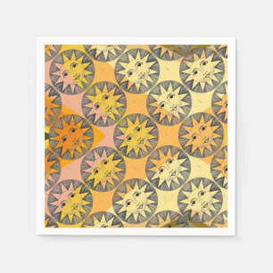 Serviettes En Papier Soleil souriant