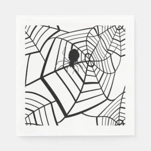 Serviettes En Papier Spider Web - Halloween - Papier Napkin