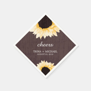 Serviettes En Papier Splendeur de tournesol russe   MARIAGE