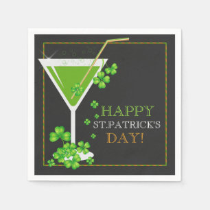Serviettes En Papier St. Patricks Day Shamrock Cocktail Papier-Cocktail