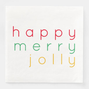 Serviettes en papier standard pour dîner HAPPY MER