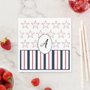 Serviettes en papier Stars et Grille