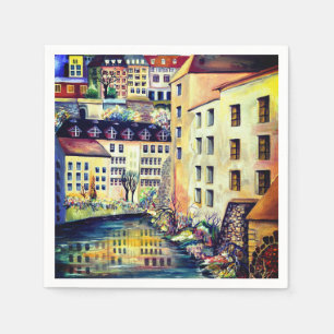 Serviettes En Papier Stockholm - Gamla Stan, vieille ville, Suède