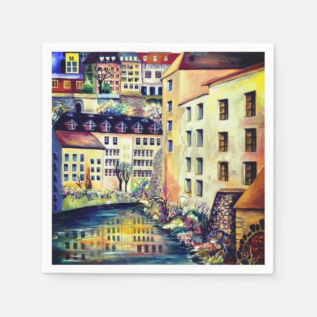 Serviettes En Papier Stockholm - Gamla Stan, vieille ville, Suède (Devant)