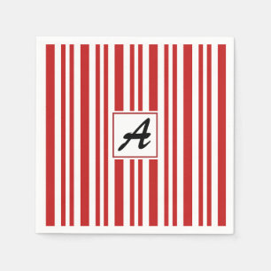 Serviettes En Papier Sucre de canne de Noël Monogramme