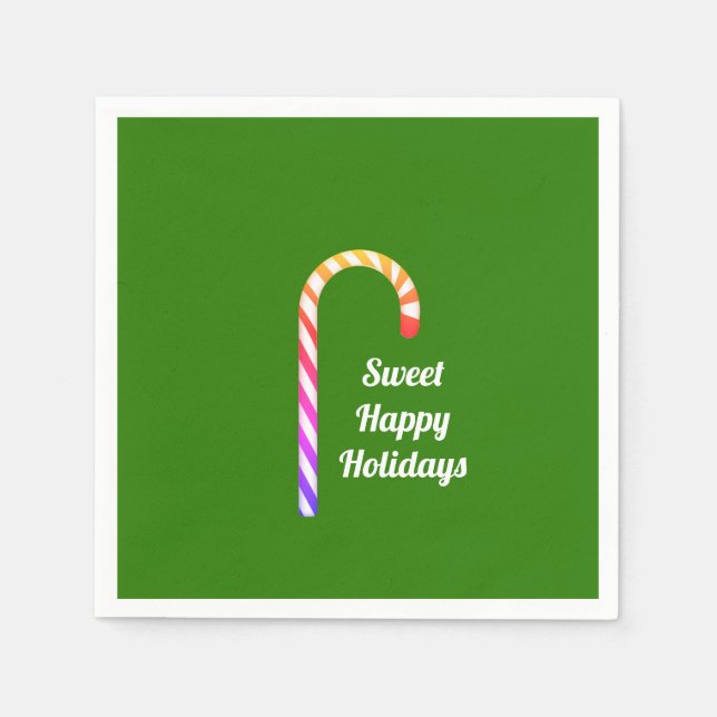 Serviettes En Papier Sucre de canne Fruité Doux Happy Holiday Papier de (Devant)