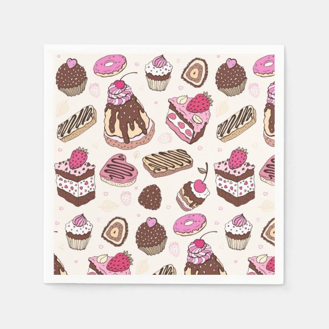 Serviettes en papier Sweet Treats (Devant)