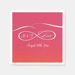Serviettes En Papier Symbole d'infini signe Infinite Mariage d'amour Om
