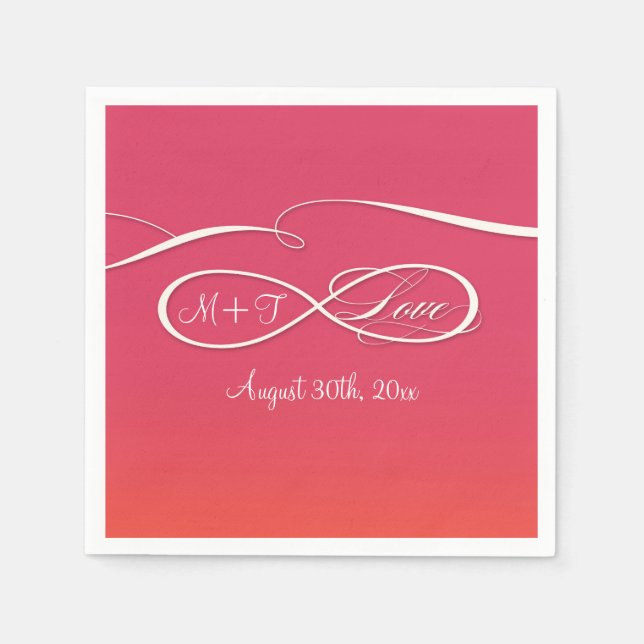 Serviettes En Papier Symbole d'infini signe Infinite Mariage d'amour Om (Devant)