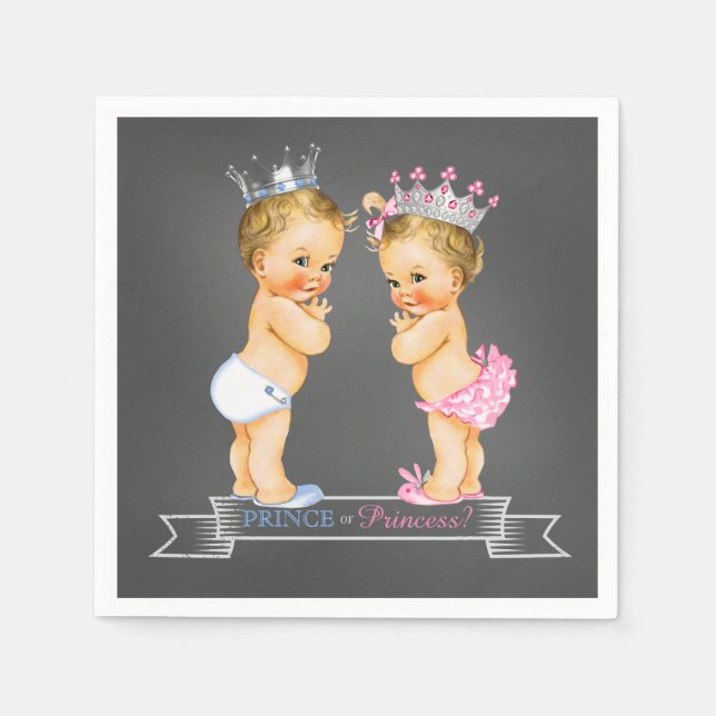 Serviettes En Papier Tableau de bord Sexe Révéler Blonde Prince Princes (Devant)