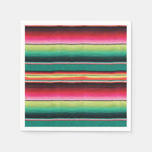 Serviettes En Papier Tapis d'impression de serape Fiesta mexicain servi