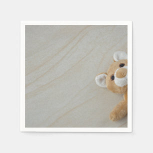 Serviettes En Papier Teddy Bear sur Faux Marble