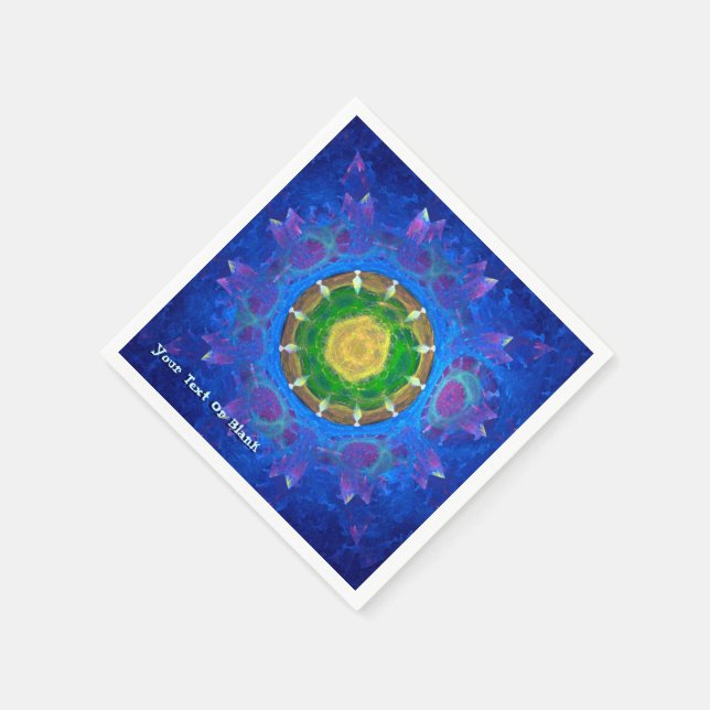 Serviettes En Papier Teinture à tarte bleu-vert (Coin)