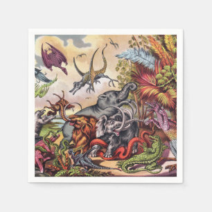 Serviettes En Papier Terrain de jeu préhistorique