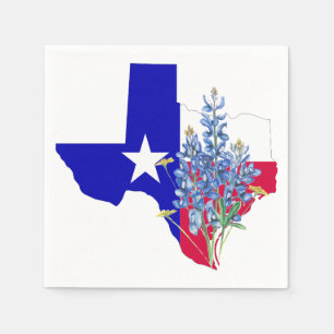 Serviettes En Papier Texas et Bluebonnets