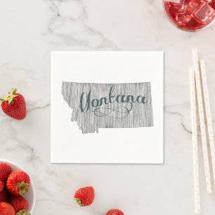Serviettes En Papier Texte de la typographie gris Vintage en forme de M