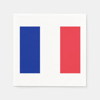 Serviettes en papier thème drapeau français pour f