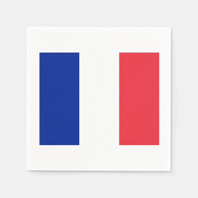 Serviettes en papier thème drapeau français pour f (Devant)